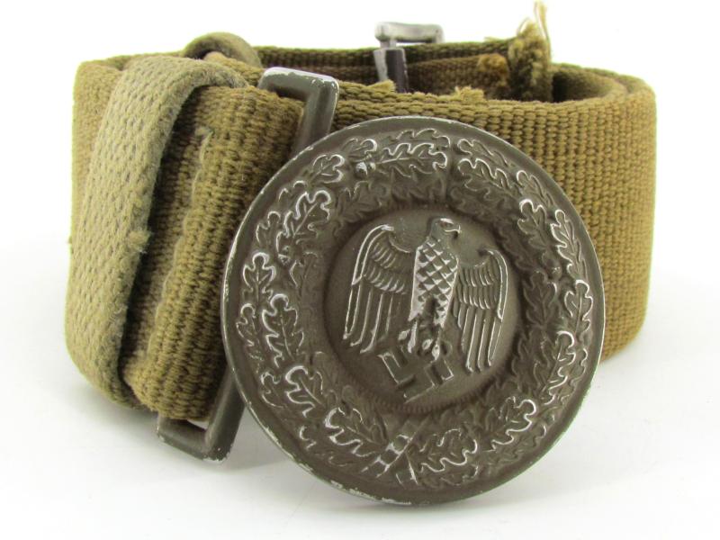 WH (Heer) Tropical Officer's Belt & Buckle 1943