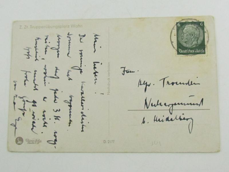 Postcard : greetings from the military training area Wahn