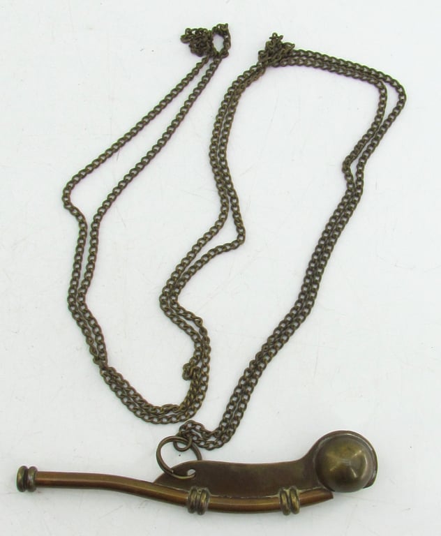 Kriegsmarine Boatswain's Whistle with Carrying Chain