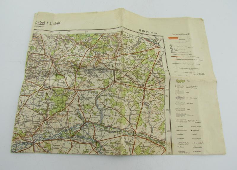 Deutsche Heereskarte Sonderausgabe 1.3 1940 Paris East