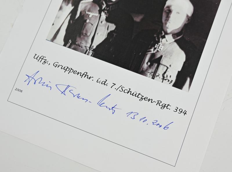 Signature of Wehrmacht Heer KC Recipient 'Arthur Becker Neetz'
