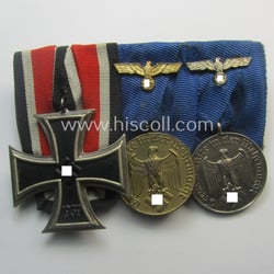 Superb, 3-pieced medal-bar (ie. 'Ordenspange') resp. showing an:...