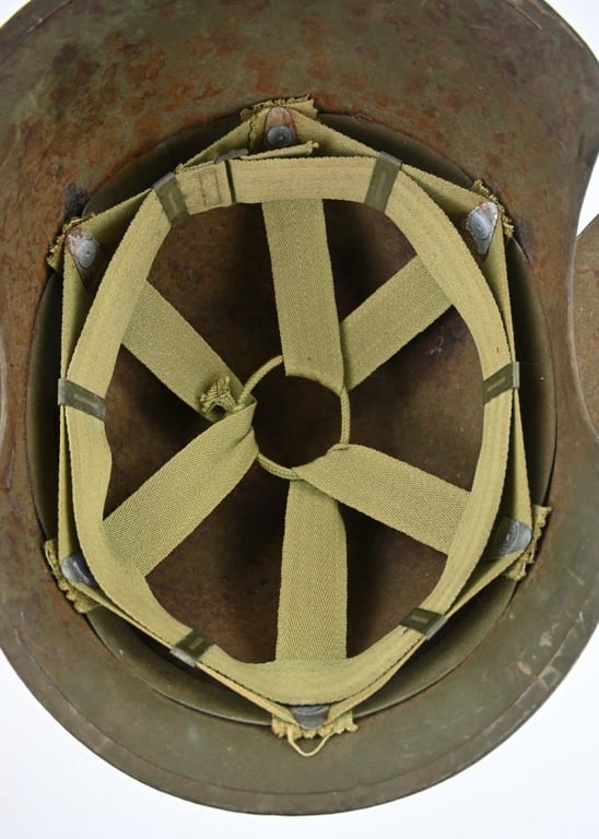 US WW2 M3 Flak Helmet with Swastika decals