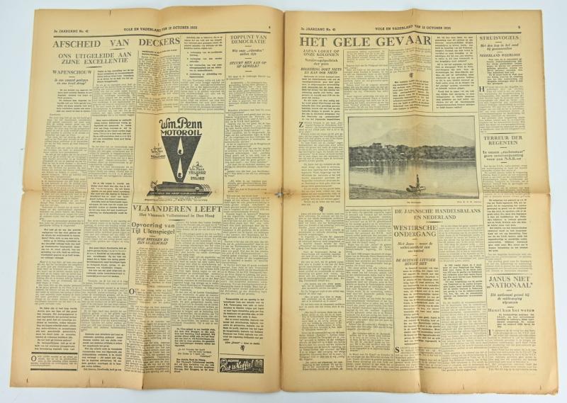 Dutch Newspaper: Volk en Vaderland