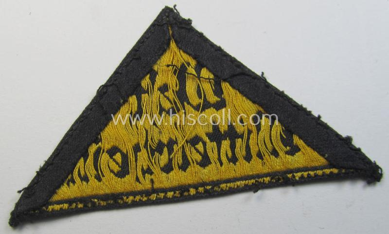 'HJ' ('Hitlerjugend') district-triangle (ie. 'Gebietsdreieck') entitled: 'West Mittelrhein' (being a clearly used- ie worn example that regrettably misses its 'RzM'-etiket)