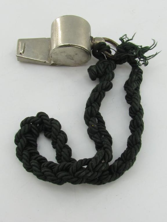 WWII era Signal Whistle With Cord