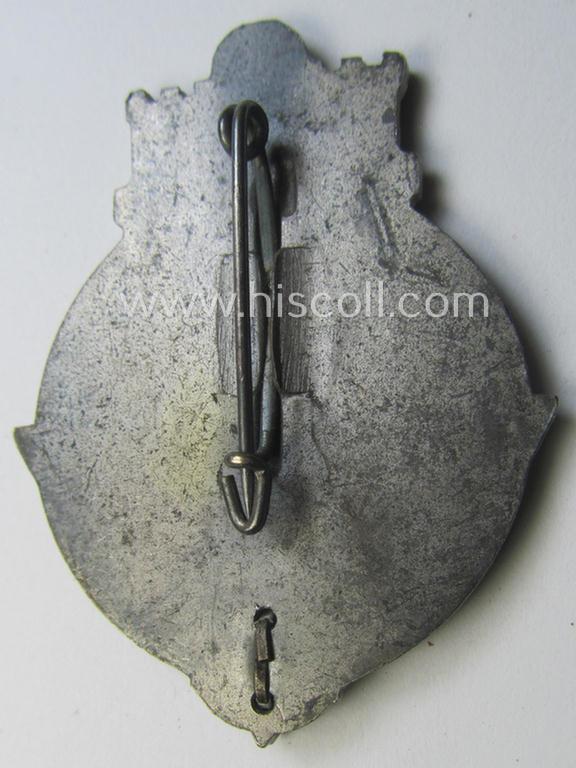 HJ- ie. BDM (ie. 'Hitlerjugend' or: 'Bund Deutscher Mädel') related day-badge: 'Reichskampf Hamburg 1938'