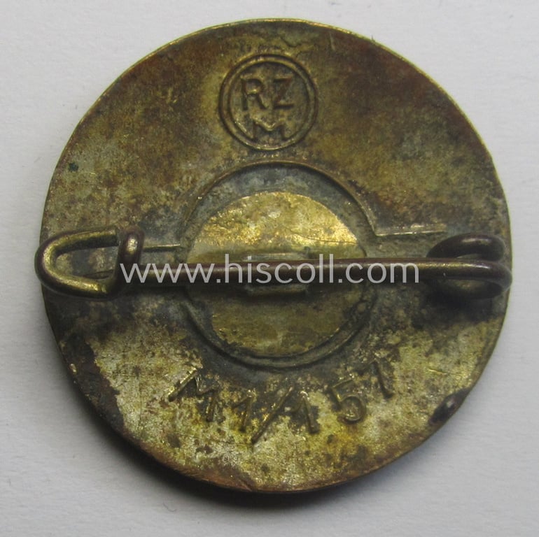 'N.S.D.A.P. - Parteiabzeichen' showing the makers'-designation: 'RzM' and/or: 'M1/157' (= 'Phil. Turks Witwe')