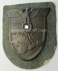 WH (Heeres ie. Waffen-SS) 'Krim'-campaign-shield (as was produced...