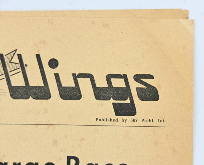US WW2 507th PIR Newspaper 'Overseas Boots and Wings'