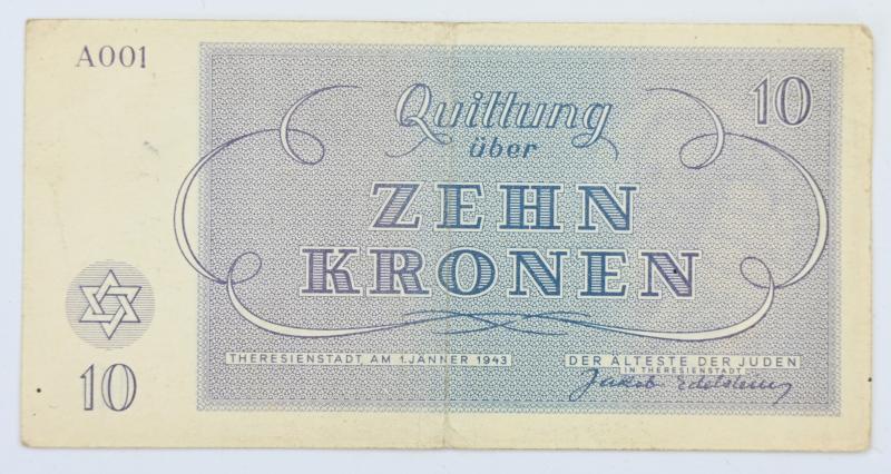 German WW2 Theresienstadt (Terezin) Concentration Camp Banknotes