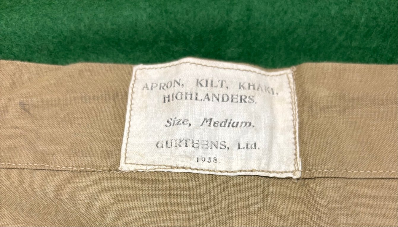 1938 Dated Full Wrap Kilt Cover