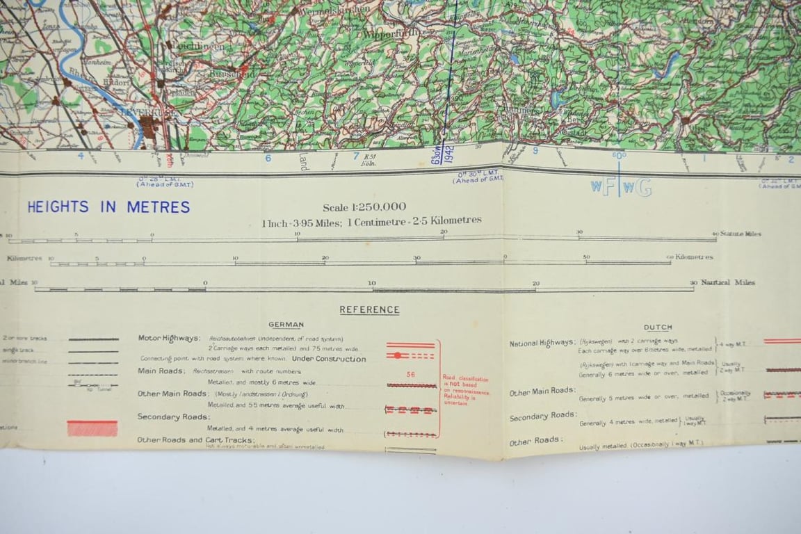 British WW2 Roadmap Dusseldorf Germany