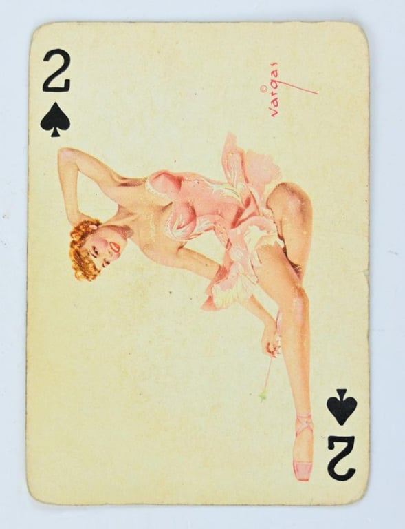 US WW2 Vargas Pin Up Girls Playing Card