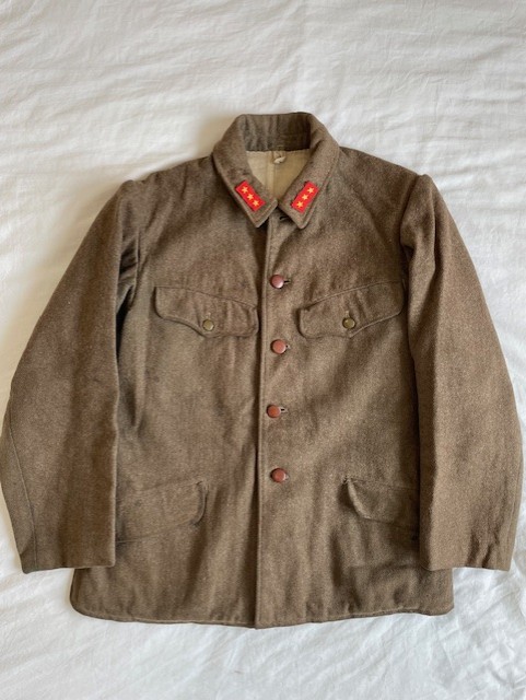 WONDERFUL ORIGINAL WWII JAP OTHER RANKS 4 POCKET TUNIC RANK OF PRT. ADDITIONAL PHOTOS