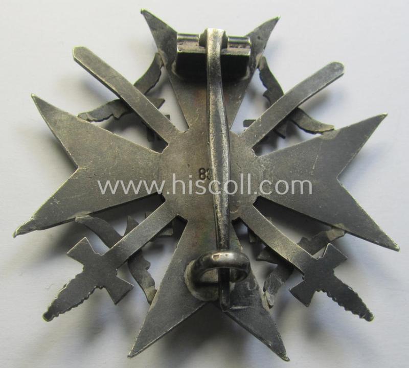 Stunning - just moderately worn but nevertheless rarely encountered! - 'Spanienkreuz mit Schwerten in Silber' being a clearly maker- (ie. '835'-) marked example that was produced by the maker (ie. 'Hersteller') 'Wilhelm Deumer'