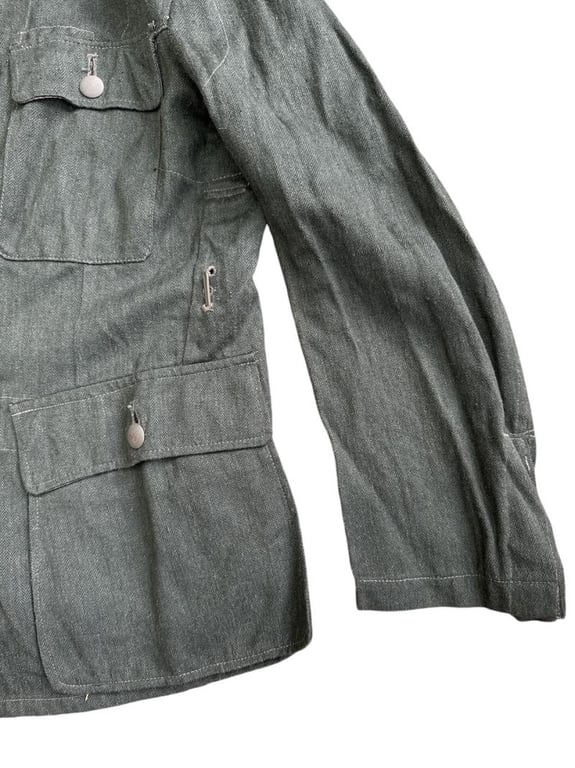 Wehrmacht ( Heer ) ‘Drillich’ (HBT) M43 Field Blouse RB Numbered 1944.