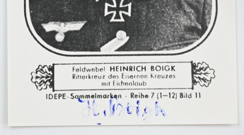 Signature of Wehrmacht Heer KC & OLS Recipient 'Heinrich Boigk'