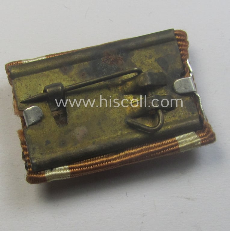 Single-pieced, WH (ie. WWII-period) ribbon-bar (ie. 'Feld- o. Bandspange') showing the ribbon for a: 'Westwall'-medal