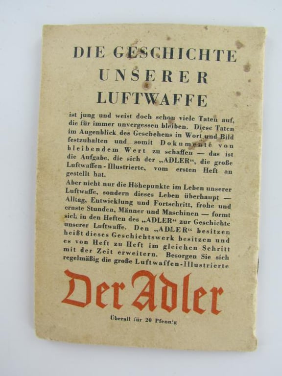 Adler-Liederheft Liederbuches der Luftwaffe