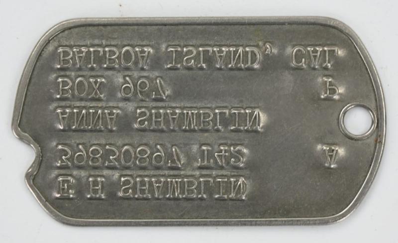 US WW2 Dog-Tag 30th Field Artillery 'Edgar H. Shamblin'