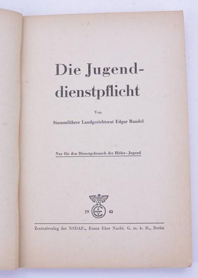 German HJ Book 'Die Jugend Dienstplicht'