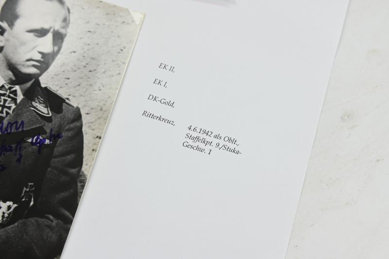 Signature of Luftwaffe KC Recipient 'Karl-Hermann Lion'