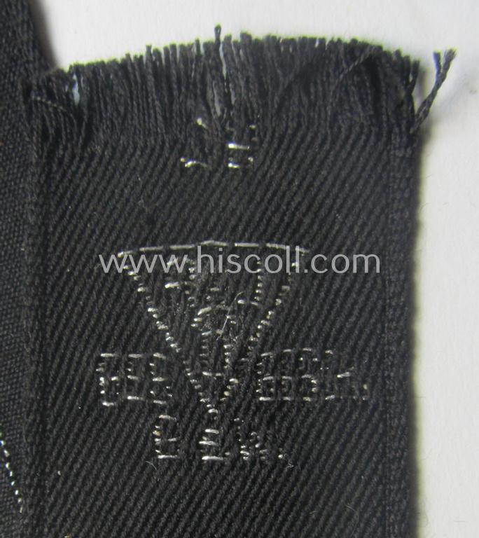 RAD (ie. 'Reichsarbeitsdienst') officers'-pattern, commemorative cuff-title (ie. 'Dienstärmelstreifen für Offiziere') depicting a capital 'W'-character (as was intended for commissioned-staff working on the various 'Westwall'-fortifications)