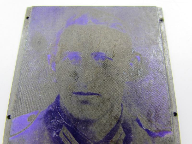Original German Newspaper Photo “Druckplatte” (printing plate)