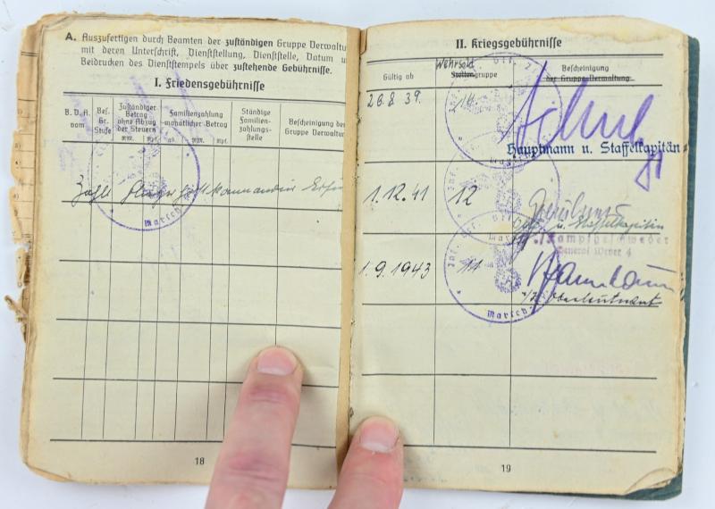 German LW Soldbuch K.G. General Wever/ Field Division and Normandy