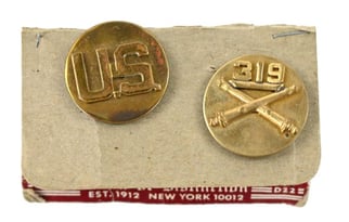 US WW2 82nd Airborne Division 319th GFAB Collar...