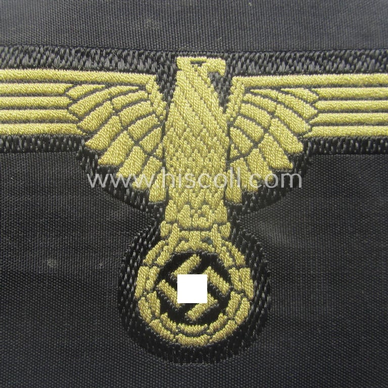 'SS' (ie. 'Waffen-SS') 'BeVo'-woven, EM- (ie. NCO-pattern) tropical-styled arm-eagle (ie. 'Tropen-Ärmeladler für Mannschaften u. Unterführer der Waffen-SS')