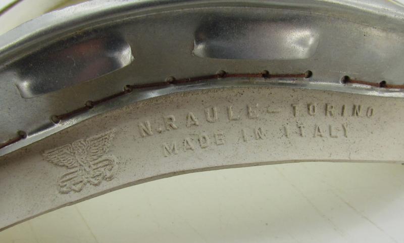 N.Raule Torino 1940's motorcycle goggles, with tin case