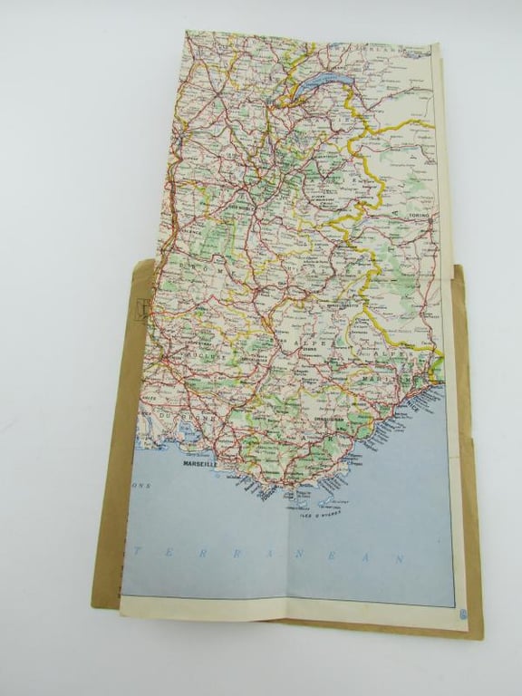 US WWII Roadmap of France 1944