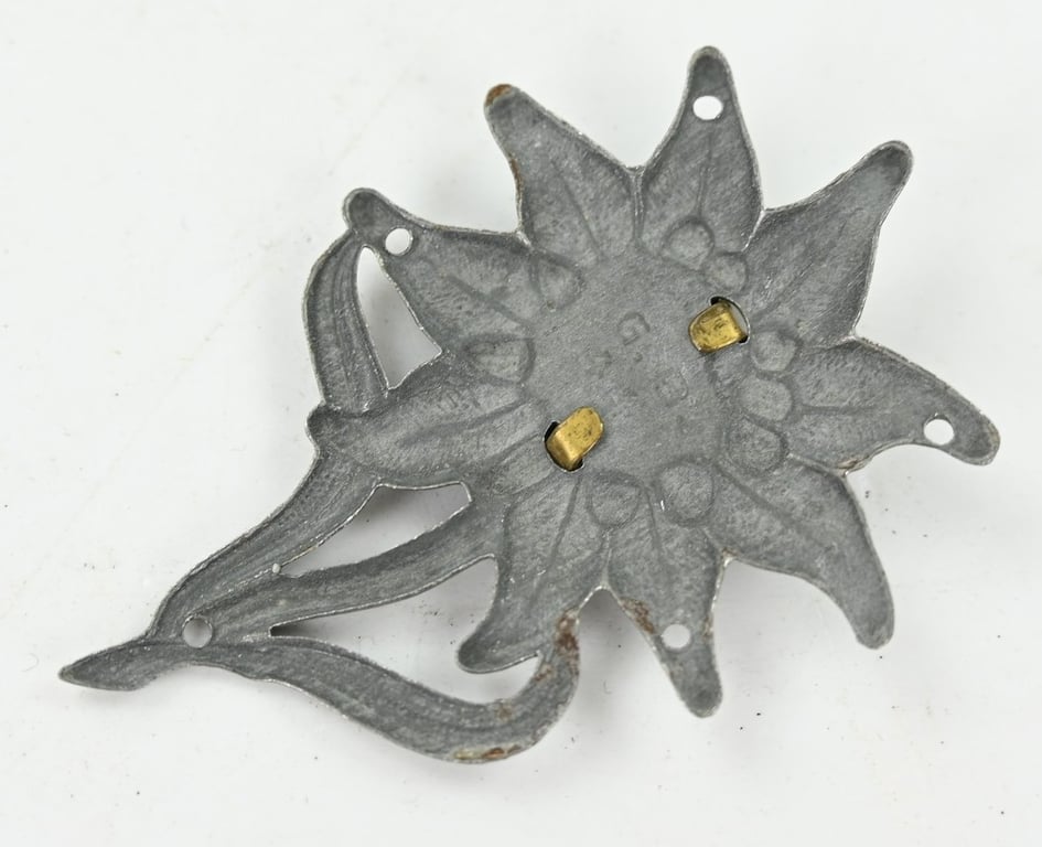 German WH Edelweiss Cap Badge