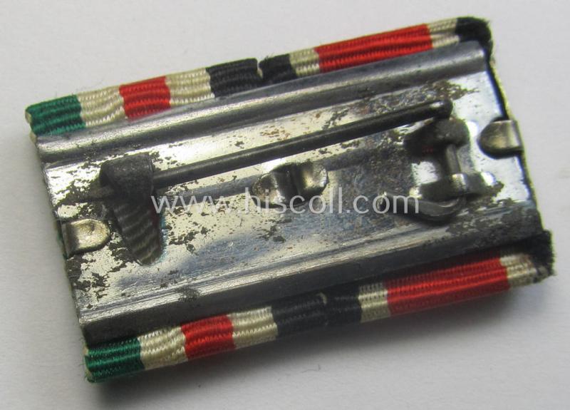 Two-pieced ribbon-bar (ie. 'Band- o. Feldspange') showing resp. the ribbons for an: 'EKII. Klasse' and a: 'Deutsch-Italienische Feldzugsmedaille'