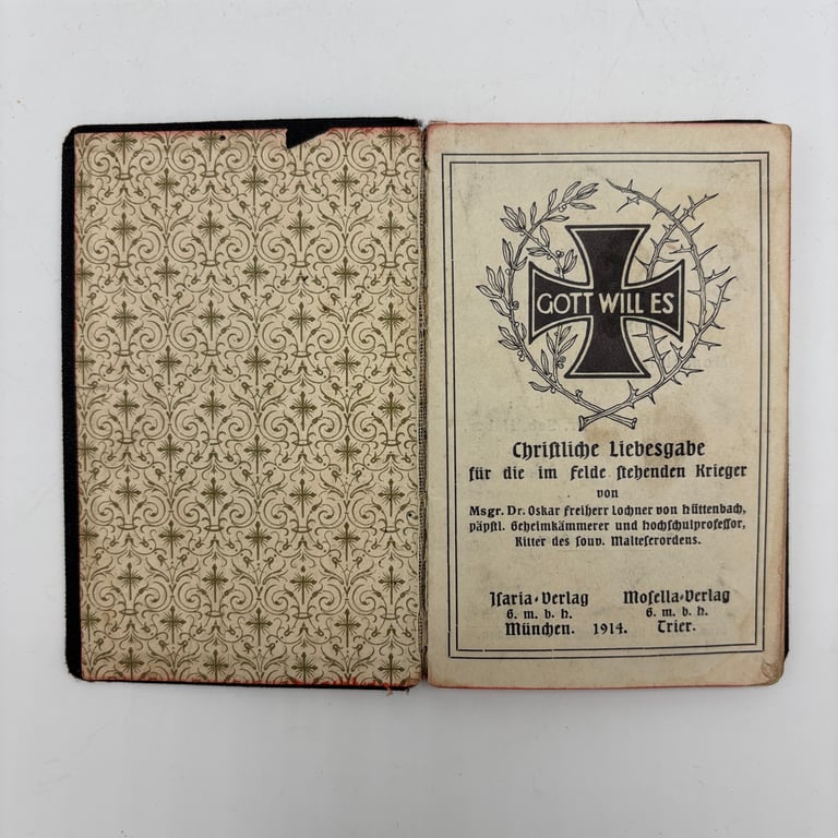 WW1 Christliche Liebesgabe 1914 "Gott will es" Prayer Book