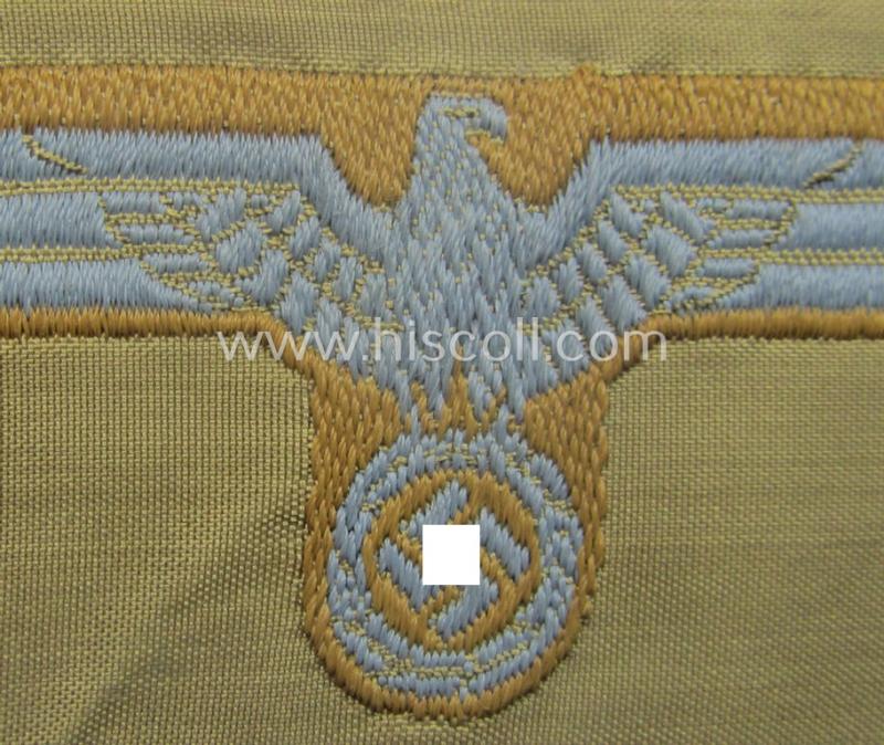WH (Heeres) 'tropical-issue' (ie. DAK or: 'Deutsches Afrika Korps'-related-) side-cap-eagle