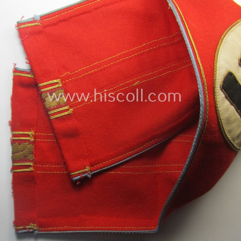 Stunning - and rarely encountered! - N.S.D.A.P.-type, 'smooth'-woolen-based armband (ie. 'Armbinde für politschen Leiter') as was intended for usage by an: 'N.S.D.A.P.-Ortsgruppenleiter'