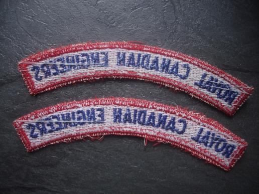 Canadian sleeve patch set Royal Canadian Engineers