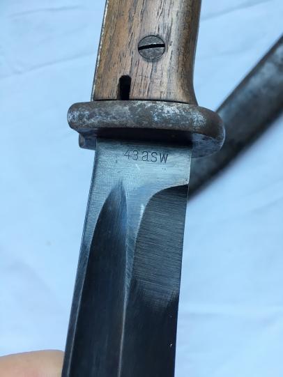 K98 Combat Bayonet with Leather Frog