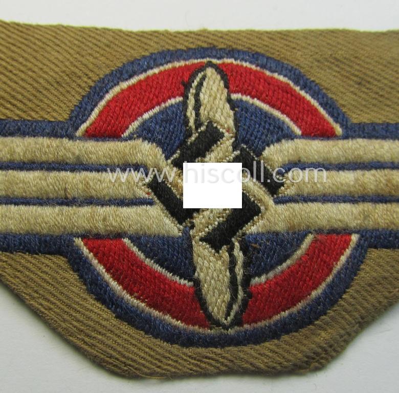 Attractive - and actually rarely seen! - HJ (ie. 'Hitlerjugend') pre-war- (ie. after 1938-) so-called: 'Ärmelabzeichen' (ie. arm-badge) that was intended for usage by a member who served within the so-called: 'Luftsportscharen'