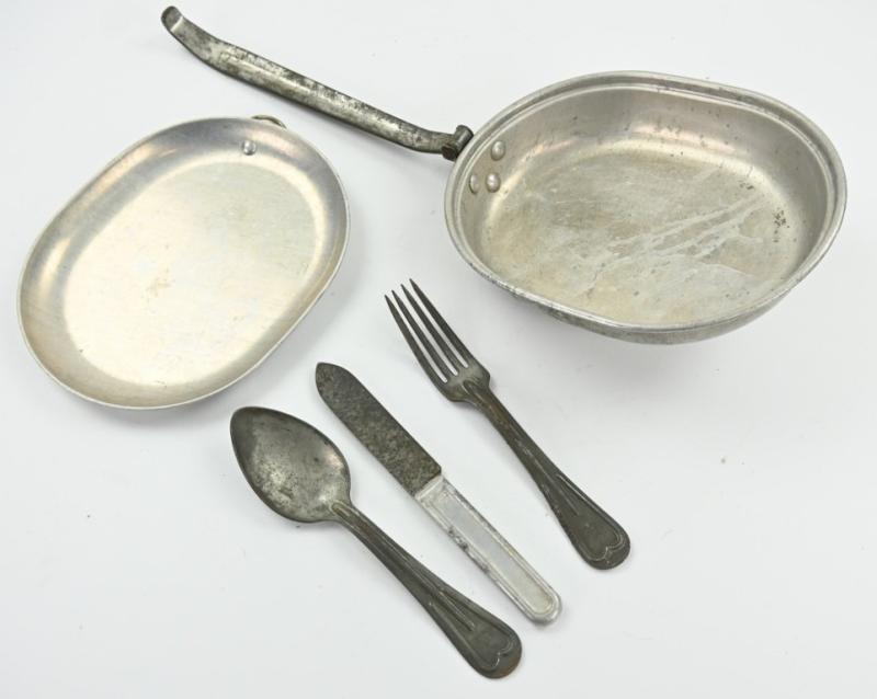 US WW1 M-1910 Messtin with Cutlery Set