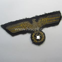 Very detailed and clearly tunic-removed, WH (Kriegsmarine) officers'-type,...