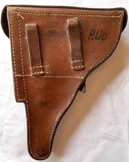 German P08 Holster in Chocolate Brown Leather 'CEY 41'