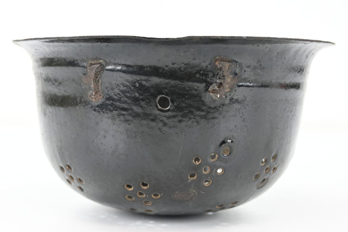 German Enamel Colander made of German M42 Helmet