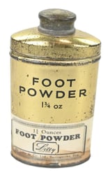 British WW2 Foot Powder Tin Can