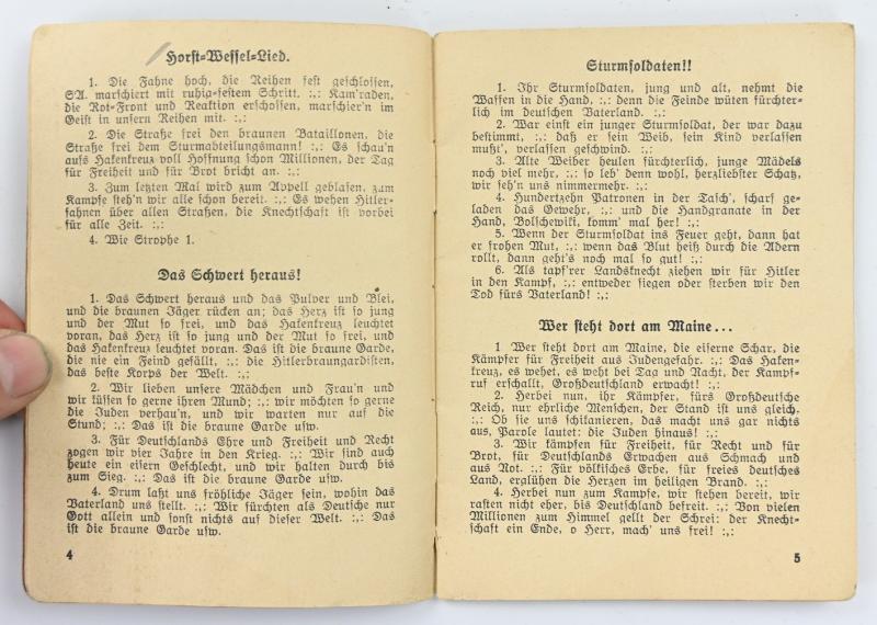 German NSDAP/SA Songbook