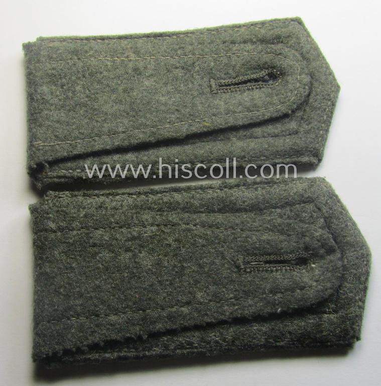 Fully matching pair of neatly 'cyphered'- (and I deem mid- ie. somewhat later-war-period!) WH (Kriegsmarine) NCO-type shoulderstraps as was intended for usage by an: 'Unteroffizier eines Küsten-Artillerie-Rgts. o. Abtlgs.'