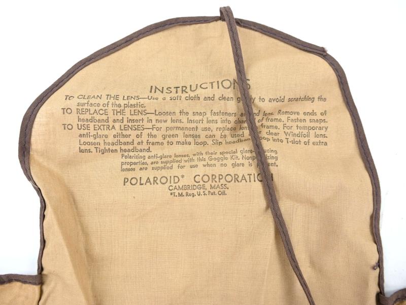 US WW2 Polaroid Goggle Folding package